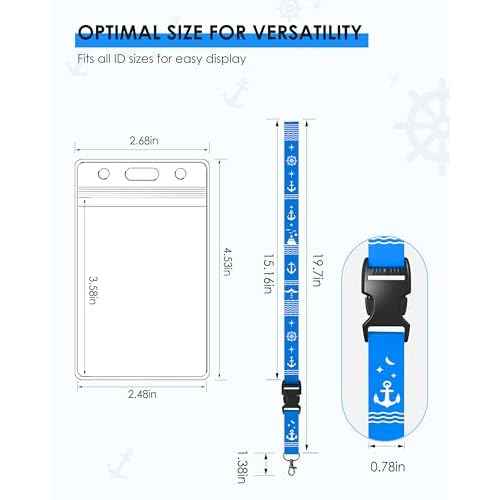 5 Pack Lanyard with Waterproof ID Badge Holders for Cruise Ship Cards, Essentials for Royal Caribbean, Carnival, NCL Cruise 2025 (Mix)