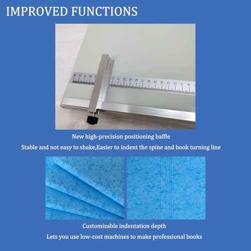 Manual Paper Creaser Creasing Machine,Heavy Duty Creaser Scorer with 2 magnet Backs,A4 Paper Card A3 paper folder creaser scoring tool,commercial office Desktop Paper folding machines card machine