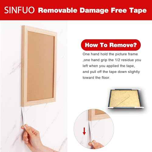 Double Sided Foam Tape Heavy Duty, Removable Damage Free Adhesive Tape, Residue Free Tape Picture Hanging Adhesive Strips Suitable for Indoor and Outdoor Installation Home Office(0.39" x 22Ft)