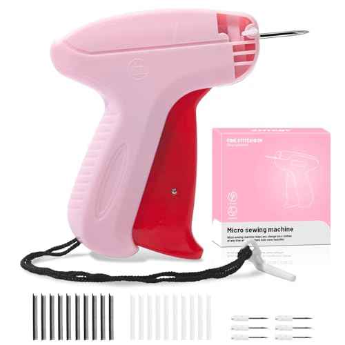 Stitch Gun for Clothes Comes with 6 Fine Needles,4000 Pcs Micro Fasteners(2000 White & 2000 Black).Stitch Gun Quick Clothing Fixer