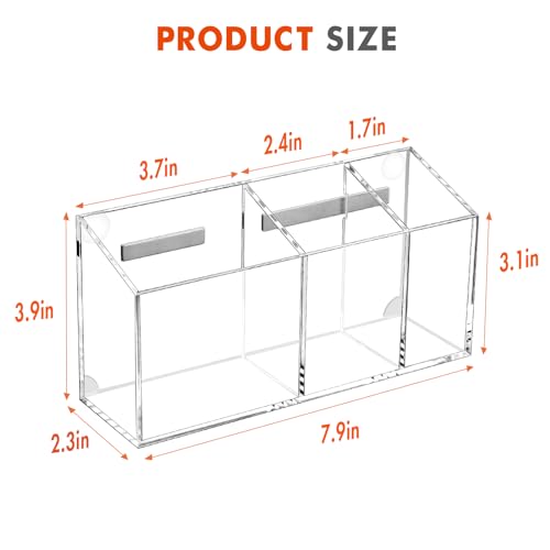 Banafich Transparent Magnetic Dry Erase Marker Holder for Whiteboard & Fridge