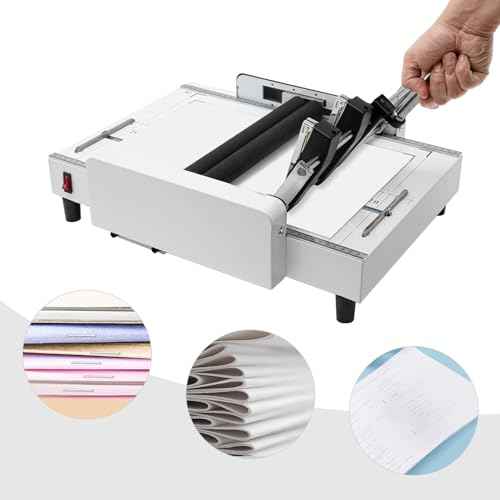 Booklet Maker A3 Paper Folding Binding Machine, MAX 11.7"¡¿16.5" Paper Folder Stapler Machine, 2 in 1 Multifunctional Automatic Book Maker Stapling Machine for Schools Print Stores Offices Factory