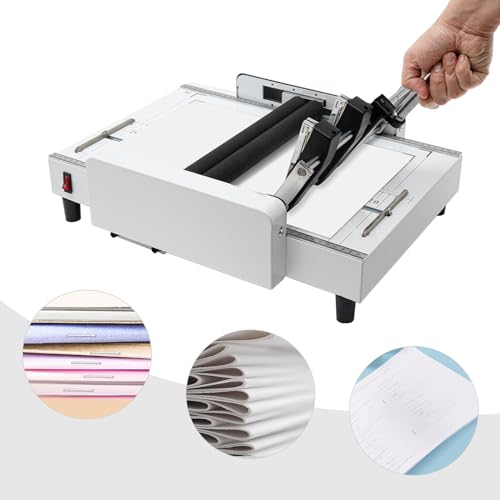 AYLYOTOY A3 Paper Folding Machine with Booklet Binding & Stapling for Brochures & Manuals