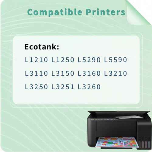 T544 544 Ink Refill Bottles Replacement for Eps 544 T544120 T544220 T544320 T544420 Ink Compatible with L1210 L1250 L3110 L3150 L3160 L3210 L3250 L3251 L3260 L5290 L5590 Printers(4 Pack)