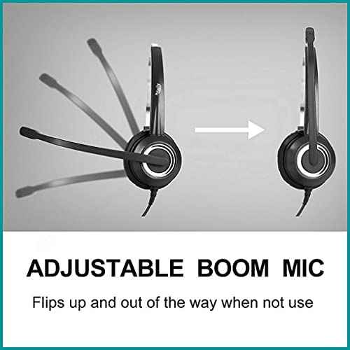 Cisco Phone Headset Mic Noise Cancelling Compatible with Cisco Phones 6861 7942g 7965g 8841 8851 8861 8945 8961 Series Model Includes U10 RJ9 Cord and 3.5mm Jack Adapter