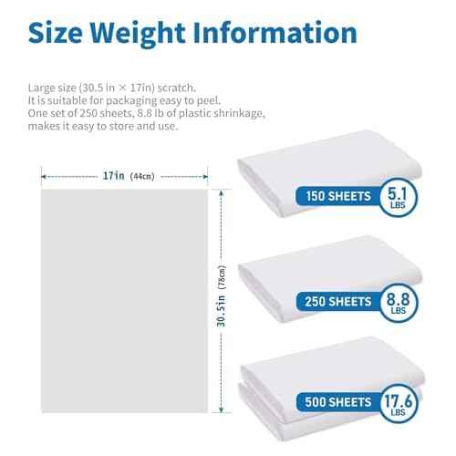 HANA PAPER 30.5" x 17" Large size (500 sheets, 17.6lb) Packing Paper Sheets for Moving, A grade of Newsprint paper for wrapping, storage, shipping. Box packaged. Ideal for wrap dish, glassware.