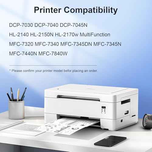 TN360 Compatible Toner Cartridges Replacement for Brother TN-360 TN330 High Yield Toner Cartridge for DCP-7030 DCP-7040 HL-2140 HL-2150N MFC-7320 MFC-7440N MFC-7840W Printer (2 Black)