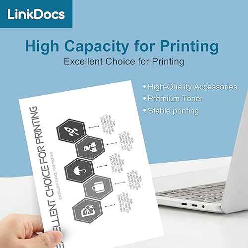 LinkDocs 126 CRG-126 Toner Cartridge Replacement for Canon 126 CRG126 3483B001 for use in Canon ImageClass LBP6200d and LBP6230dw LBP-6230dn LBP-6230 Laser Printers (Black 2 PK)