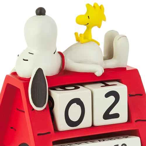 Hallmark Peanuts Snoopy Perpetual Calendar (Smile) Office Supplies, Gifts for Boss, Teacher, Administrative Assistant