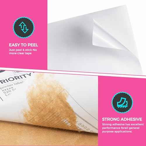 1000 Label Paper for Printer 8.5" x 5.5" Half Sheet Shipping Labels Self Adhesive Matte White 2 Per Sheet Printer Label Paper