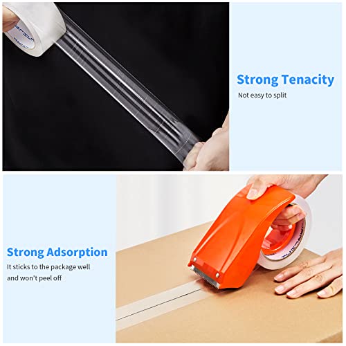 JARLINK 12 Rolls Heavy Duty Clear Packing Tape 60 Yards, Strong Adhesive