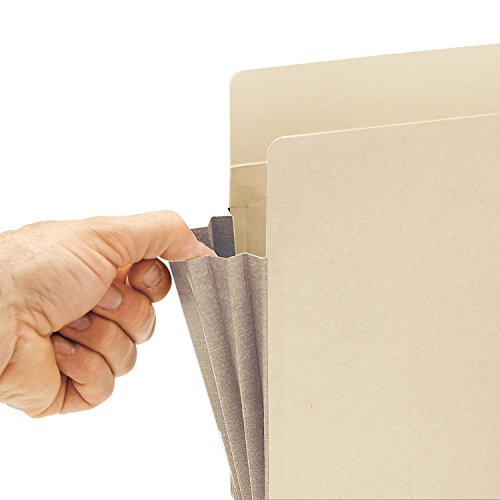 Smead End Tab File Pocket, Reinforced Straight-Cut Tab, 5-1/4" Expansion, Tyvek¢ç-Lined¢ç Gusset, Letter Size, Manila, 10 per Box (75174)