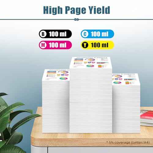 285 286 Ink Refill Bottle Combo Pack, Replacement for Canon 285 286 Ink Cartridge Compatible for Canon Printer TR7820 TS7720 TS7722 Printers, 100ml for Each, 4 Pack