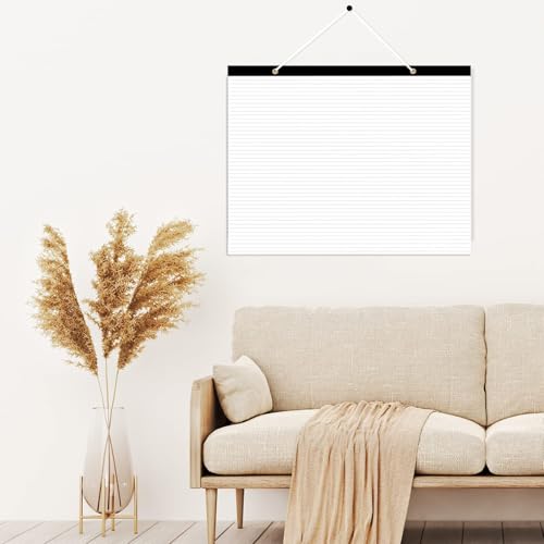 Yaridar (2-Pack) Large Lined Paper Pad - 22" x 17" Ruled Notepad, 100 Sheets/200 Pages Legal Pads, 100 gsm White Paper Notepad Desk Pad for School, Home, Office, Business