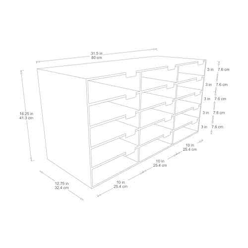 Pacon¢ç 70% Recycled Mailbox Storage Unit, 15 Slots, Blue