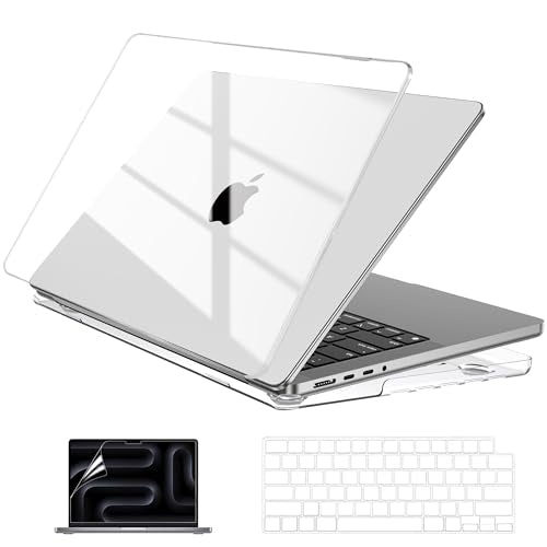 EooCoo Crystal Clear MacBook Pro 14-inch Case for M1-M5 2021-2026