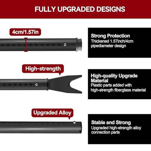 AceMining Upgraded Door Security Bar & Sliding Patio Bar, Heavy Duty Stoppers Adjustable Jammer for Home, Apartment, Travel (2 Pack,Black)
