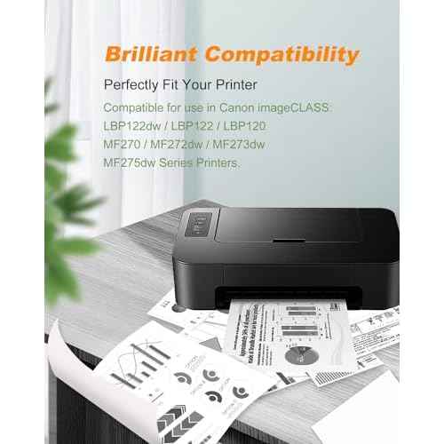 071 Black Toner Cartridge 1 Pack Compatible Replacement for Canon 071 071H Black Toner to Work for Canon imageCLASS LBP122dw LBP122 LBP120 MF270 Mf272dw Mf273dw Mf275dw Printers