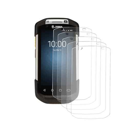 5pcs Tempered Glass Screen Protector for Zebra Symbol TC70 TC70X TC72 TC75 TC75X TC77 Handheld Barcode Scanner Mobile Computer,9H Premium Quality