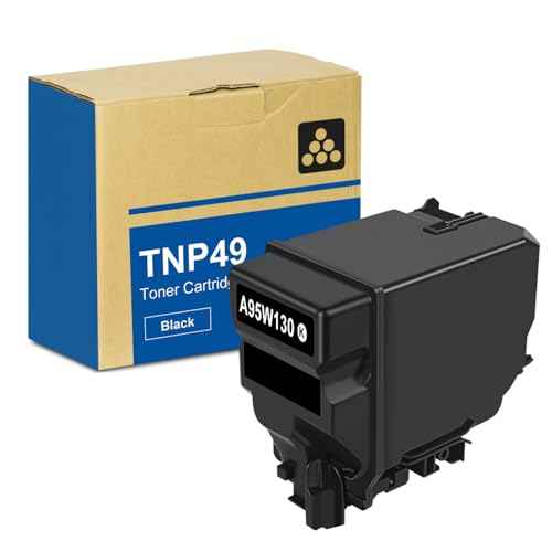 Vylent TNP-49 TNP49 Black Toner Cartridge A95W130 Replacement for Konica Minolta TNP49 TNP49K Toner Cartridge for Bizhub C3351 C3851FS Printer Ink 1-Pack