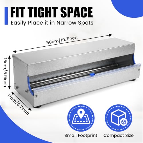 18 Inch Stainless Steel Plastic Wrap Dispenser with Slide Cutter