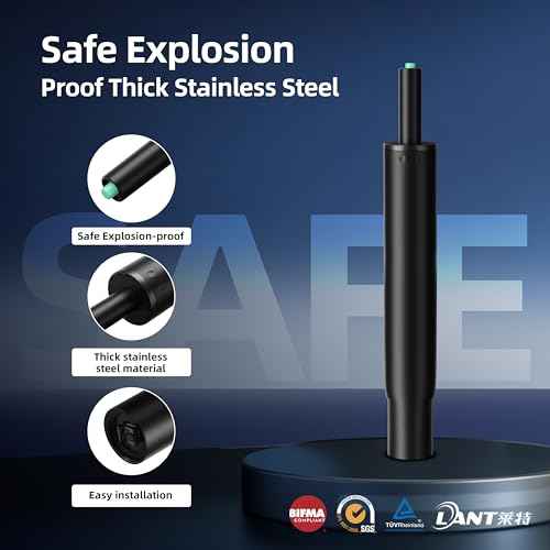 7 Inches to 11 Inches Short Office Chair Cylinder Replacement, 4" Stroke, Heavy Duty 1000 lbs, Lower the Seat Height by 2", Fit for Office Chair High Base Short Person, Class 4 (Sinking 2.4")