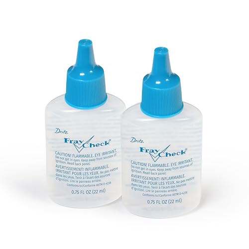 Dritz Fray Check Liquid Seam Sealant 0.75 fl oz (2 Pack) - Fabric Fray Preventer