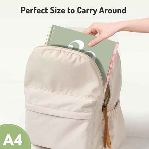 Forvencer 2026 Planner Weekly and Monthly, Jan - Dec 2026, 8.5¡± x 11¡±, Large Agenda Planner for Women, Aesthetic Calender Planner with Spiral Bound, Month Tab, Flexible Cover for School, Office (A4, Green)