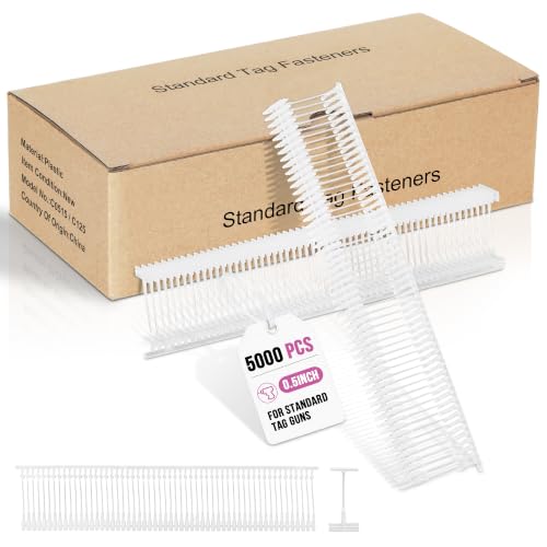PAG-Mass 0.5 inch Tagging Gun Fasteners 5000pcs Transparent for Clothing