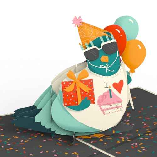 Lovepop Birthday Pop-Up Card for Her and Him - 3D Greeting Cards for Boys, Girls, Men, Women - ¡®That¡¯s Coo¡¯ Funny Pigeon - 5" x 7" Card - Blank Notecard and Envelope Included