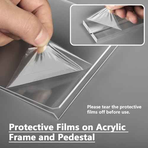 MaxGear 8.5 X 11 Acrylic Sign Holder Horizontal 2Pack, Double Sided Display Stand, Clear Table Sign Flyer Menu Holders, Plastic Paper Stand Picture Frame for Office, Store, Restaurant