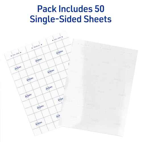 Avery Clear Laminating Sheets, 9" x 12", Permanent Self-Adhesive, 50 Self-Laminating Sheets, Great for Protecting Documents, Photos, and Signs More (73601)