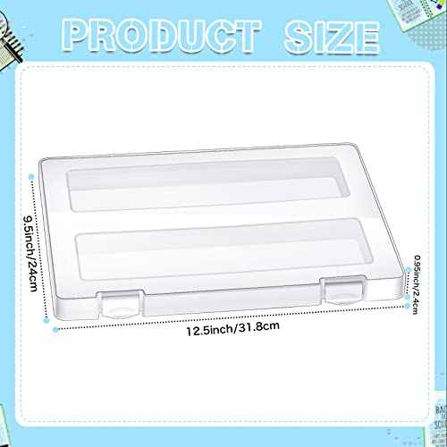 10 Pieces A4 File Box Paper Photo Storage Box A4 Portable Project Case Clear Plastic Document Magazine Organizer Box for Office School Supplies Accessories 12.52 x 9.5 x 0.95 Inch