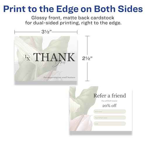 Avery Printable Rectangle Business Cards, Sure Feed Technology, 2.5" x 3.5", Glossy White Cardstock, Print-to-the-Edge, Laser/Inkjet Cards, 300 Total
