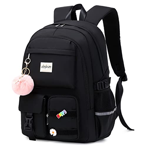 Abshoo Black Student Laptop Backpack for College & Teens, Large Daypack