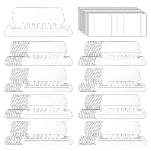200 Pcs Hanging File Folder Tabs and 200 Pcs 2 Inch Inserts Labels, Plastic File Folder Tabs for Hanging Folders Files (Transparent)