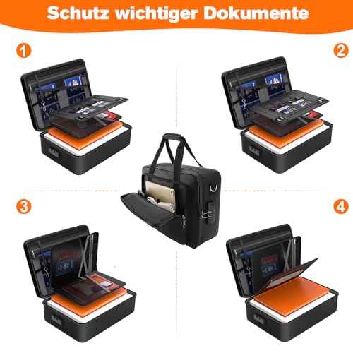 5200¡ÆF Fireproof Document Box, Important Document Organizer, Document Safe Box Fireproof Waterproof, 2025 Latest Model