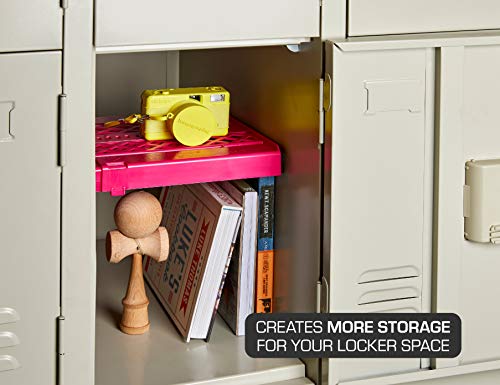 It's Academic LockerMate Pink Adjustable Locker Shelf 12-15 Inch
