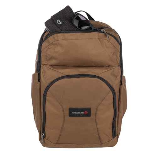 Wolverine 33L Backpack with Large Main, Laptop Compartment and Cooling Straps, Chestnut, One Size