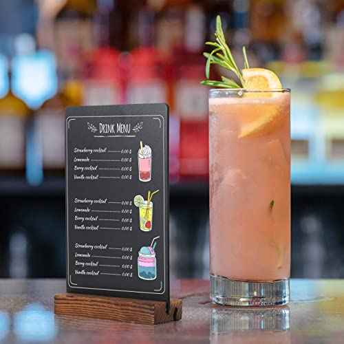 3 Pack 5x7 in Chalkboard Sign Small Blackboard Decorative with Wood Base