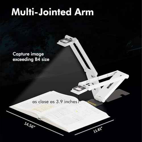 INSWAN INS-Flip 4 4K USB Portable Document Camera/Webcam/Visualiser?13MP Ultra HD, Foldable Design, Auto Focus, Mic, LED, Compatible with Mac OS, Windows, iPad, Chromebook for Distance Learning