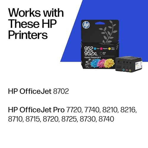 HP 952XL Ink Cartridge Set Black & Cyan Magenta Yellow - 1 Pack