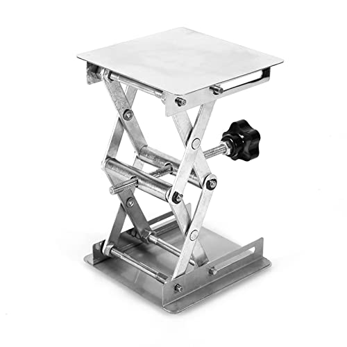 Stainless Steel Lab Lifting Stand 4x4, Height Adjustable 45-160mm for Physical, Chemical & Biological Experiments