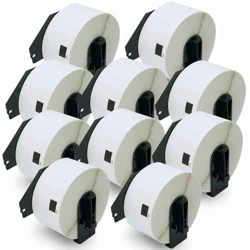 BETCKEY - Compatible Large Address Labels Replacement for Brother DK-1208 (1.4 in x 3.5 in), Use with Brother QL Label Printers [10 Rolls/4000 Labels]