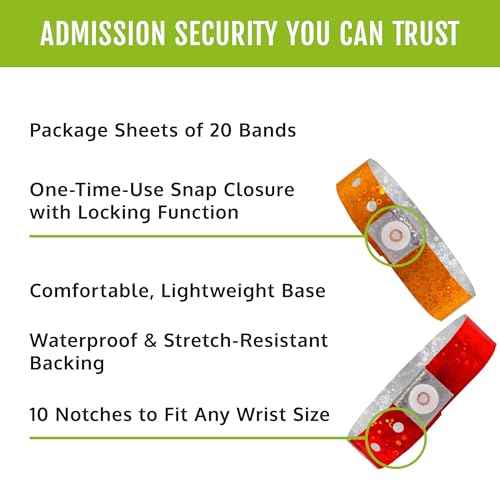 500 WristCo Variety Pack Holographic Plastic Wristbands for Events ? Extended Wear, Glowing Color Prevents Reuse ? Premium-Grade Bracelets for Hospital & Medical ID, Party & VIP Identification