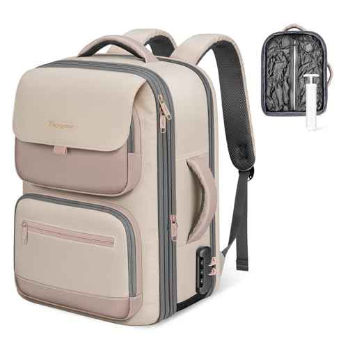 Vacuum Seal Backpack Travel, Expandable Vacuum Seal Carry on Backpack with Hand Pump & Luggage Tag, 17'' laptop Compression Backpacks with RFID Pocket, Personal Item Compression Back Back Travel,Pink