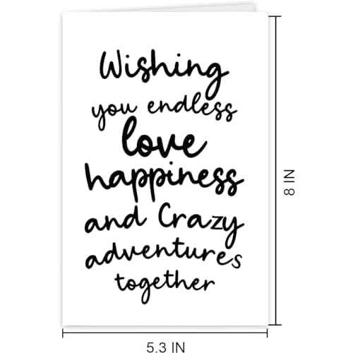 UUEFKTN Funny Wedding Engagement Cards for Friends, Congratulations Card for Newlyweds, Congratulations Eco Card for Newly Married or Engaged Couple