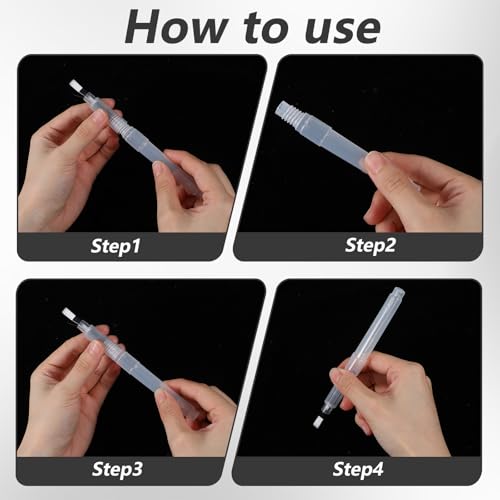 4 Pcs Envelope Moistener Pen Set with Nylon Brush for Sealing & Crafting