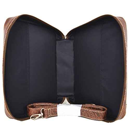 Western Style Embroidered Verse Scripture Bible Cover Book Bibles Carrying Case for Women Extra Strap Purse Messenger Bag