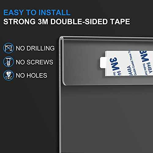 Dingelex Acrylic 8.5x11 Horizontal Sign Holder, Clear Plastic Wall Mount, 12 Pack, No Drilling, Landscape